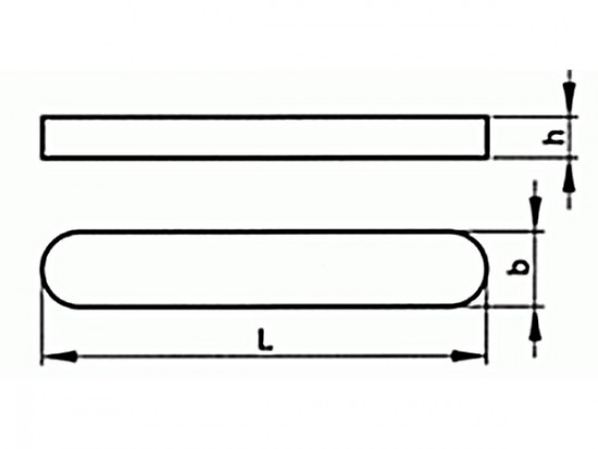 Pero těsné DIN 6885 A 4x4x45 - N2 - 2