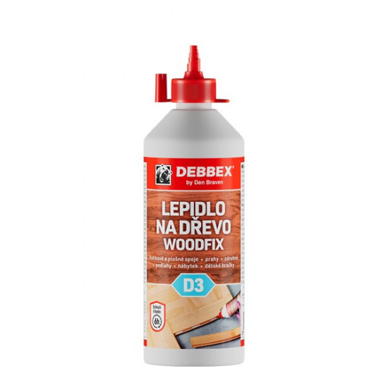 Debbex Lepidlo na dřevo WOODFIX D3 - 500 g transparentní, dóza - N2