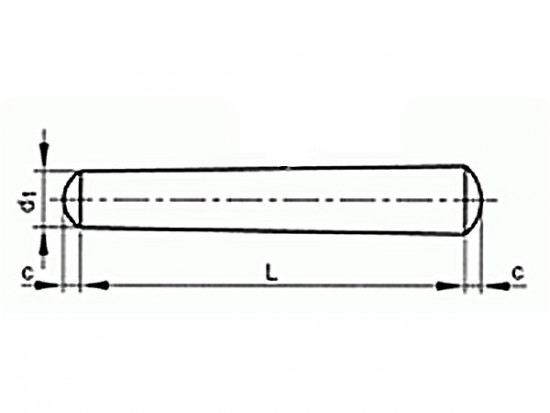 Kolík kuželový DIN 1B 2x18 - N2