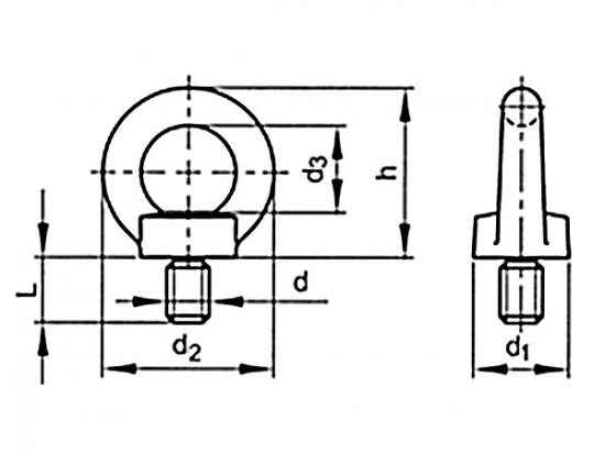 Šroub závěsný DIN 580 M16 pozink C15 CE - N2