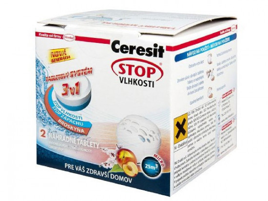 Ceresit Stop Vlhkosti PEARL - tablety 2v1 2x300 g energické ovoce - N2