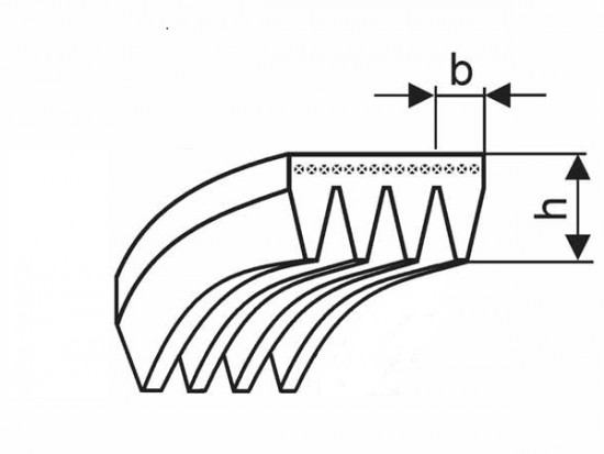 Řemen víceklínový 4 PJ 1222 (480-J) Gates Micro-V - N2