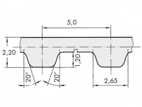 Řemen ozubený metráž T5 10 mm - optibelt ALPHA Linear ocel - N2