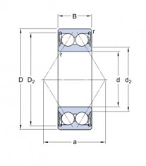 SKF 3204 A-2RS1/MT33 kuličkové ložisko s kosoúhlým stykem - N1