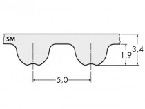 Řemen ozubený metráž 5M 12 mm - optibelt OMEGA Linear sklené vlákno - N1