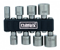 Sada hlavic se šestihrannou stopkou, NAREX-SADA, 8-dílná, 5-13mm - N1