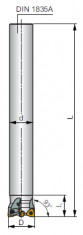 Kopírovací stopková fréza, PRAMET, 20A3R020A18-SWN04C-C - N1