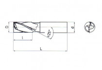 Fréza pro drážky per krátká, nesouměrná, F220418, 8,5x11 mm TiAlN - N1