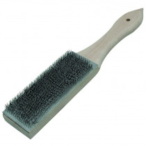 Kartáč na pilníky s dřevěnou rukojetí plochý s ocelovým drátem 0,30 mm/KART 1111071 - N1