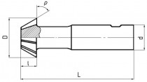 Fréza tvarová úhlová, F350015, 50x16 mm - N1
