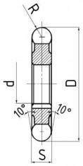Fréza půlkruhová vypouklá, F810070, 3,15 mm - N1