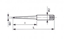 Výstružník kuželový na otvory pro kuželové kolíky HSS, 221469, 0,6 mm - N1