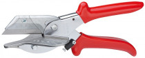KNIPEX 94 35 215 Nůžky pro šikmé řezy pro plastové a gumové profily, plast.návleky, chromované - N1