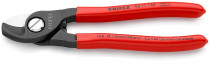 KNIPEX 95 11 165 Kabelové nůžky 165 mm, plastové návleky, brunýrované - N1