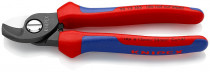 KNIPEX 95 12 165 Kabelové nůžky 165 mm, vícesložkové návleky, brunýrované - N1