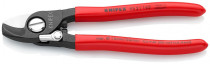 KNIPEX 95 21 165 Kabelové nůžky s otevírací pružinou 165 mm, plastové návleky, brunýrované - N1