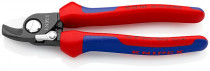 KNIPEX 95 22 165 Kabelové nůžky s otevírací pružinou 165 mm, vícesl.návleky, brunýrované - N1