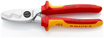 KNIPEX 95 16 200 Kabelové nůžky s dvojitým břitem 200 mm VDE izolace - N1