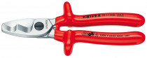 KNIPEX 95 17 200 Kabelové nůžky s dvojitým břitem 200 mm VDE izolace - N1