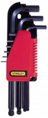 Sada zástrčných 6hr Imbus klíčů skuličkou 9-dílná (1,5-10mm), STANLEY, 0-69-256 - N1