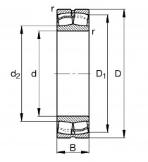 FAG 21309-E1-XL-C3 soudečkové ložisko - N1