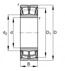 FAG WS 22222-E1-XL-K-2RSR-C3 soudečkové ložisko - N1