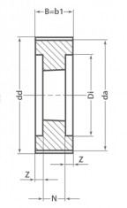 Řemenice TB 80 8MDC 62 optibelt ZRS DC na Taper Lock - N1
