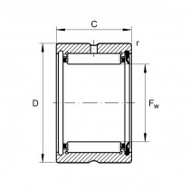 INA RNA 4901-RSR-XL jehlové ložisko bez vnitřního kroužku - N1