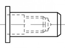 Matice nýtovací s plochou hlavou M06 (3,0-5,0) zinek bílý, uzavřená - N1