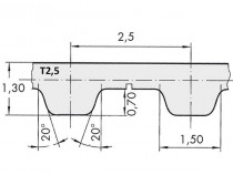 Řemen ozubený T2,5 380 10 optibelt Alpha Torque - N1