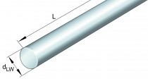 INA W 40x1000 mm H6-X90 nerezová vodící tyč - N1