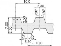 Řemen ozubený DT10 700 16 optibelt Alpha Torque - N1