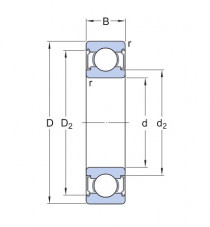 SKF W 61901-2Z/VT378 nerezové kuličkové ložisko - N1