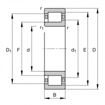FAG NJ 202-E-XL-M1A-C3 válečkové ložisko - N1