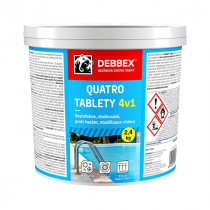 Debbex Cranit Quatro tablety - dezinfekce, proti řasám, vločkování, stabilizace - 2,4 kg namodralá, - N1