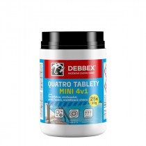 Debbex Cranit Quatro tablety Mini – dezinfekce, proti řasám, vločkování, stabilizace - 500 g namodra - N1