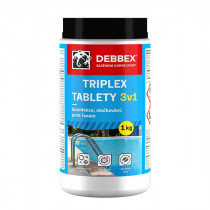 Debbex Cranit Triplex tablety - dezinfekce, proti řasám, vločkování - 1 kg namodralá, dóza - N1