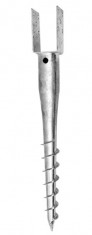 Zemní vrut "U" 90x60x100mm/60cm tl.4mm ZN - N1