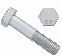 Šroub šestihranný částečný závit DIN 931 M24x300-8.8 pozink - N1