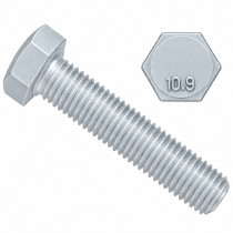 Šroub šestihranný celý závit DIN 933 M16x130-10.9 pozink - N1