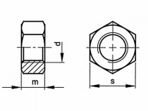 Matice DIN 934 M16x1,50 |10| pozink - N1