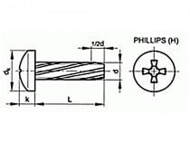 Šroub závitořezný phillips DIN 7516A M3x6 pozink - N1
