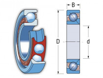 KINEX 7304 B kuličkové ložisko s kosoúhlým stykem - N1