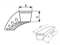 Klínový řemen SPZ 1500 Lw Gates Super-HC MN - N1