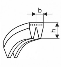 Řemen víceklínový 2 PH 975 (384-H) optibelt RB - N1